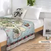 Одеяла Neverland Map Throw одеяло роскошное лето ретро тонкое