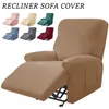 Stol täcker Elastic Solid Recliner Sofa Cover All-Inclusive 1-sits Couch Spandex Lazy Boy Slipcover fåtöljskydd 4 st