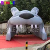 Durevole Oxford 5x4.5x4mh (16.5x15x13.2ft) mascotte pubblicitaria ingresso tunnel bulldog gonfiabile per evento sport di calcio