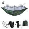 Portaledges Portable Outdoor Cam Hammock 1-2 Person Go Swing With Mosquito Net Hanging Bed Tralight Tourist Slee Drop Delivery Sports Otvsd