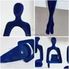 Decorative Objects Figurines Figures Home Accessories Flocking Blue Figure Ornaments Study Room Decoration Living Decor 230816 Dro Dho53
