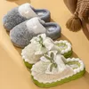 Slippers Furry Home Mulheres Bircha e Eva estilo Simple Plexh Winter Sapatos quentes casais