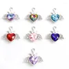 Charms 10 stcs barokke stijl steentjes vleugel hart kroon prachtige prinses sieraden diy ketting armband oorbellen hangers