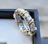 2022 Luxus mit Seitensteinen Ring Eternal Diamond CZ Imitation Diamond Ring Männer und Frauen Mode minimalistische Party Soziales Geburtstagsgeschenk ohne Box2257150