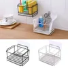 Kitchen Storage 1pc Sponge Holder Soap Drain Rack Sink Organizer Rag Dishcloth Brush Iron Shelf Bathroom 2024