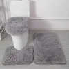 Tappeti tappeti da bagno tappetino peluche bagno lussuoso tappeto morbido set assorbente trio per asciugatura non slittata