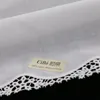 A006 White 100 Algodão 10 lenços de renda por peças lenços de renda em branco Hankies de crochê para Womenladies Gift 240401