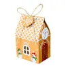 Christmas Decorations DIY Advent Calendar Box 24 Sets Xmas House Kraft Paper Bag