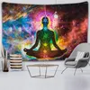 Tapisseries bouddha méditation 7 chakra tapisserie mur suspendu en tissu de yoga de yoga