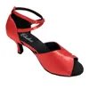 Tanzschuhe Elisha Schuh benutzerdefinierte Ferse rote Farbe Frauen Salsa Latin Sandalen Open Toe Party Tanzen