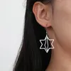 Pendientes de colgación Cazador Estrella de David Israel Mapa Drop de acero inoxidable Judaísmo Judaísmo Joya Hexagram Vintage Gift 2024