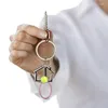 Keychains 20pcs Tennis Racket Key Ring Keychain Ball Ball Tinkets para equipe de amante do esporte