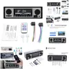 Nouveau Bluetooth Radio vintage double bouton lecteur mp3 lecteur fm tuner stéréo USB AUX Classic Car Retro Audio Receiver Conférencier Accessoires