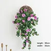 Decoratieve bloemen Shilixiang nep simulatie boeket groen planten muur hanger woonkamer hangende orchidee rattan wijnstokken potten