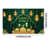 2サイズのラマダンタペストリーボーホーマンダラバナー魔術壁飾りムバラクイスラムイスラム壁吊り毛布飾りポスター240403