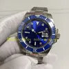 12 Style 904L ACTEUR AVEC BOX MONTRE Men 40 mm Classic 116619 Blue Diamond DIAL Céramic Cérame 18K Gol jaune 116613 Mentes mécaniques sport automatiques