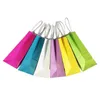Multifunction soft color paper bag with handles 21x15x8cm Festival gift bag High Quality shopping bags kraft paper Y06061170564