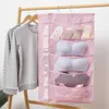 Storage Bags Hanging Bag Oxford Cloth Wall Dormitory Double Sided Underwear Socks Bra 15 Grid 30