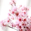 Dekorativa blommor Silk Peach Blossom Artificial Flower Simulation Cherry Branches Plum Holiday Wedding Accessories