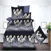 Sängkläder sätter 3D Rose Leopard Set Children Bed Linne Fashion Digital Printing Bedclothes Däcke Cover CN Twin för vuxna