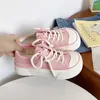 Casual Shoes Spring And Autumn Milk Whir Mango Big Wide Head Thick Soled Canvas Female Small White Ins Korean Version
