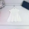 Basic Casual Kleider Sommermädchen Pure Cotton Trikot Big Blumengedruckte Kleiderkleid mit kurzem Ärmel Lose komfortable T-Dress