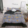 Bedding Sets Juego De Cama Lino Con Curva Vaca Negra Funda Edredn Plana Cubierta Tamao King Size 3/4 Uds.