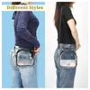 Depolama Çantaları Kadınların Şeffaf E biriktirici Çantası Çevre Dostu TPU Koku Dış Çanta Bir Omuz Siyah Gümüş