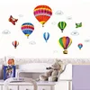 Wall Stickers Removable Creative Air Balloon Aircraft And Smile Clouds Sticker Decals Kids Room Decorations Art Decor N