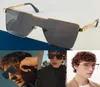 Cyklonowe metalowe męskie damskie kwadratowe okulary przeciwsłoneczne Slim Rama Wstawka Kryształ Luksusowa marka Ikoniczna obiektyw Z1700U Szklanki 7038786