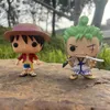 Action Toy Figures 12CM One Piece Roronoa Zoro Tony Luffy Cartoon Anime Statue PVC Action Collection Model Toys For Children Gift