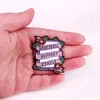 Tarot Love Floral Emamel Pin Childhood Game Film Film Citat Brooch Badge Söta anime filmer spel hårda emaljstift