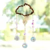 Decorative Figurines Carnival Glass Bead Necklace Handmade Suncatcher Wind Chime Pendant For Home Garden Window Vibrant Colors Beautiful