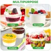 Wegwerpbekers rietjes 50 stks desserts mini boxessssss fruit dessert Clear Salad Parfait boxessss (250 ml)