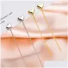 Dangle Chandelier Long Tassel Heart Drop Earrings Gold Sier Color Hanging Women Fashion Party Jewelry Girls 선물 배달 DHEXD