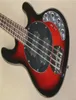 Ray 4 Electric Bass Black Ring Red Body Two Pickup Active Lines1106839