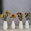 Vases Creative Ceramic Vase DIY Striped Plain Fired For Dried Flower Arrangement Decor Pot Home Desktop Crafts Gift