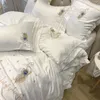 Sängkläder uppsättningar 2024 Europeisk stil Pure Cotton Four-Piece Set 60 Satin Jacquard Taste Luxury Brodery Series Bed Linen