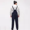 Men's Pants Work Bib Overalls Men Adjustable Shoulder Straps Pockets Jumpsuit Wide Leg Coverall Multi-Pocket Uniforms