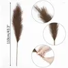 Dekorative Blumen 1PC Große flauschige Pampas Gras Künstliche Blume Bulsh Pflanze Hochzeit Dekoration Bouquet Fake Reed für Zuhause