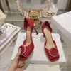 High End Quality 2024 Patent Leather Pearl Rose Crystal Full Diamond Square Head Fish Mouth Exposed Toe High Heels for Women