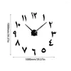 Stickers de fenêtre Home Decoration Mur Clock Big Mirror Design moderne Horloges de grande taille DIY Sticker Unique Cadeau