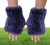 Мода Real Rex кроличьи мех женские зимние перчатки подлинные меховые перчатки для девочек без пальцев перчатки теплые эластичные y 2112302988418