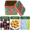 Container 5 PCs Zinnplatte Esstisch Dekor Dekorative Keks Geschenkkarten Weihnachten Kekse Box