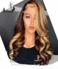 Brown Blonde Highlight Wig 13x6 Lace Front Human Hair Wigs Body Wave Atina Full 360 Lace Frontal Wig Remy Hd Closure8570437