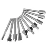 10PCSlot 18 Mini Shank HSS Carpentry Router Bits Fit Dremel Rotary Tools Woodworking Router Bits Milling Cutter2143554
