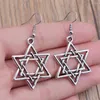 Dangle Earrings 1Pair Star of David Hoopカップルペンダントジュエリー製造用品アイテムフックサイズ18x19mm