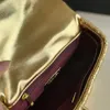 French Brand Luxury Designer 19bag Mini Crossbody Bag Tote Double Letter Quilted Gold Chain Black Shoulder Bag Lady Vintage High Quality Genuine Leather Handbag