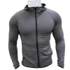 Jackets Neue Winter Autumn Hoodies Sport Shirt Männer Hut Zipper Lauf Jackets Fitness Fitnesssport Sportkleidung Sport Top Männer Sportbekleidung 2022