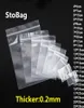 Stobag 100st tjockt transparent zip -lås Plastpåsar smycken mat presentförpackning förvaring väska återvinningsbar poly anpassad tryck 2010216733671